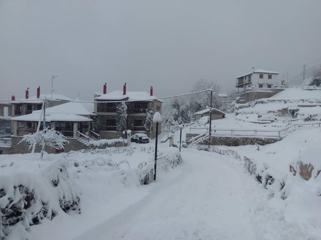 Village Inn Ano Khora Bagian luar foto